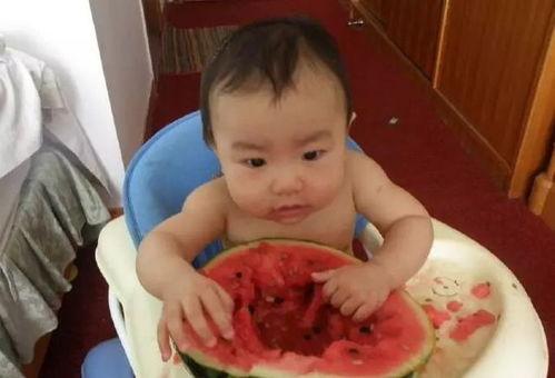 小娃娃吃瓜,小娃娃的甜蜜瓜果时光